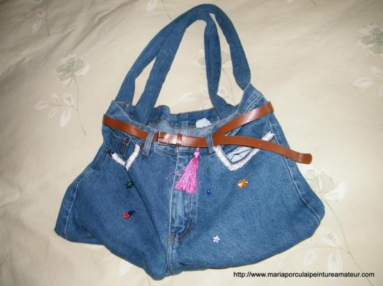 Sac fait avec un vieux Jean